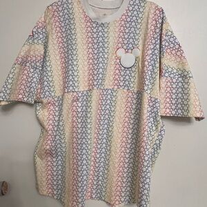Disney Pastel Rainbow Mickey Pattern Tee